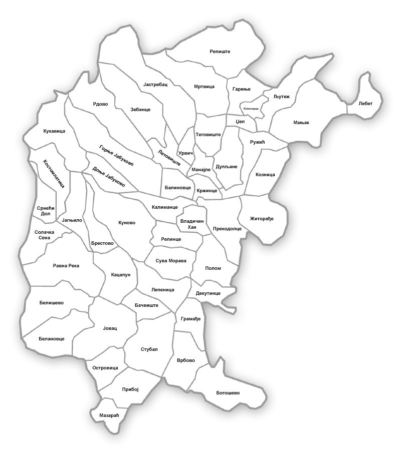 vladicin han mapa PDF) Depopulation of villages in southeastern Serbia аs hindrance  vladicin han mapa